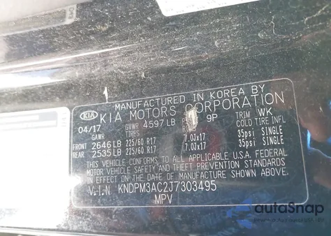 2018 Kia Sportage Lx from USA, damaged, VIN KNDPM3AC2J7303495